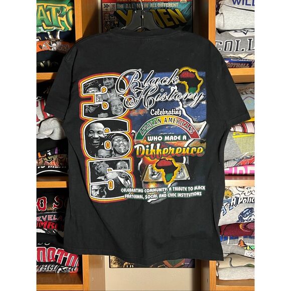 Vintage Y2K African American Black History 365 Celebration Tee - Picture 2 of 3